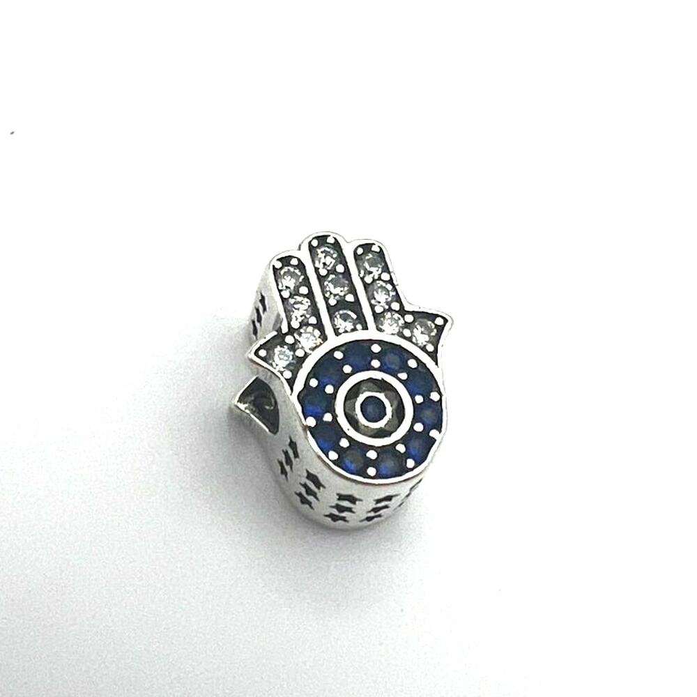NEW Silve & Blue Hamsa Charm for European Bracelet